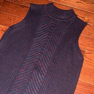 Cloud Chaser Navy/Red Sleeveless Knit Dress